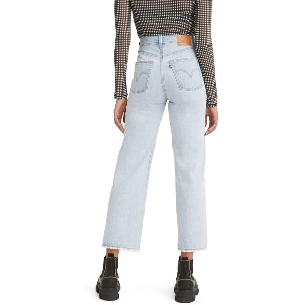 Levi's Women's Premium Ribcage Straight Ankle Jeans, Ojai Up-Light Indigo, 28/27 - Picture 3 of 3